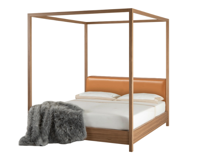 HAVANA - Canopy bed with upholstered headboard _ Tonin Casa